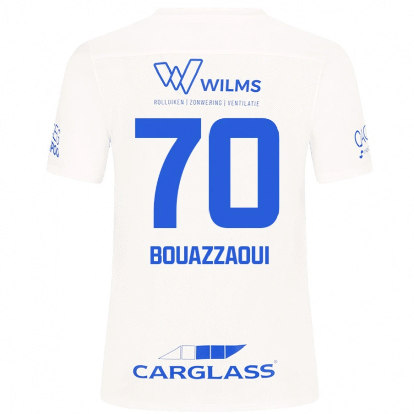 Danxen Kobiety Ilyas Bouazzaoui #70 Biały Wyjazdowa Koszulka 2024/25 Koszulki Klubowe