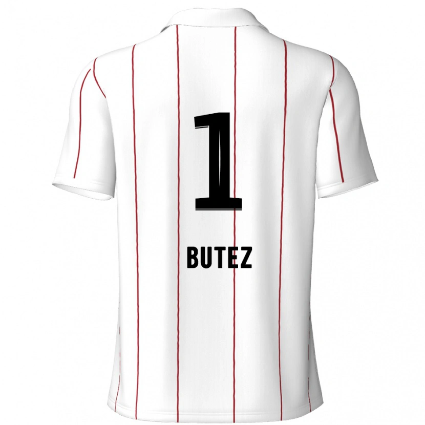 Danxen Kobiety Jean Butez #1 Biały Czarny Wyjazdowa Koszulka 2024/25 Koszulki Klubowe