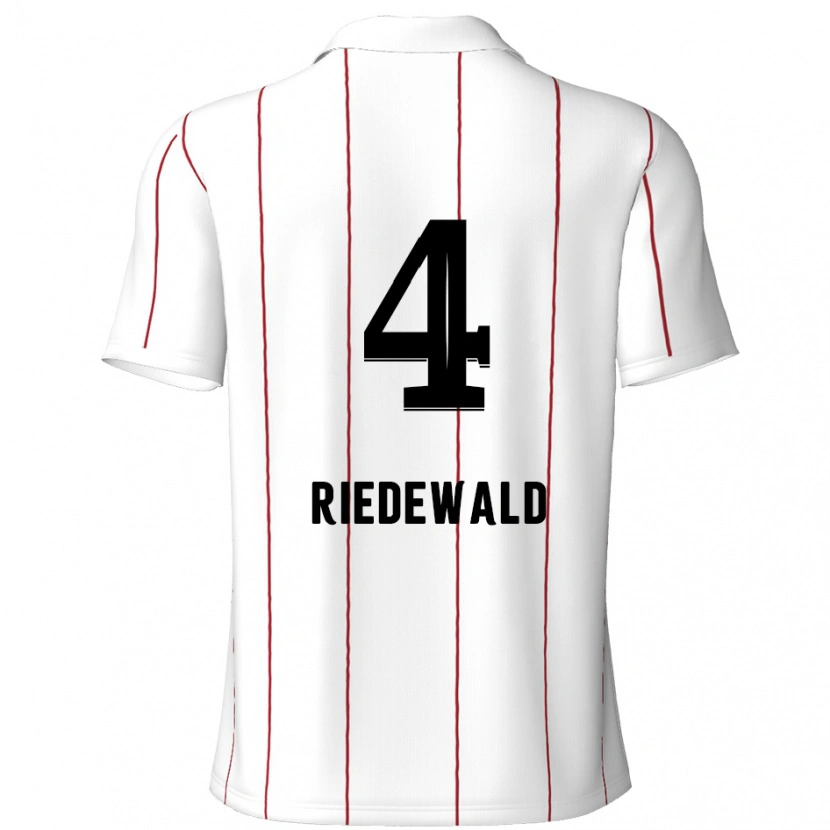 Danxen Kobiety Jairo Riedewald #4 Biały Czarny Wyjazdowa Koszulka 2024/25 Koszulki Klubowe