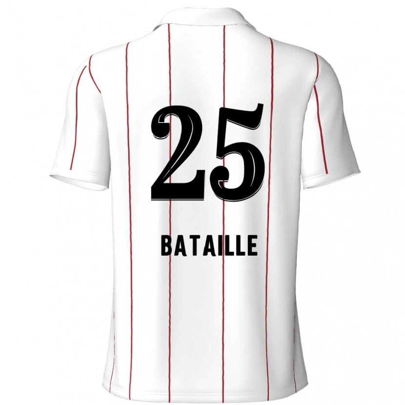 Danxen Kobiety Jelle Bataille #25 Biały Czarny Wyjazdowa Koszulka 2024/25 Koszulki Klubowe