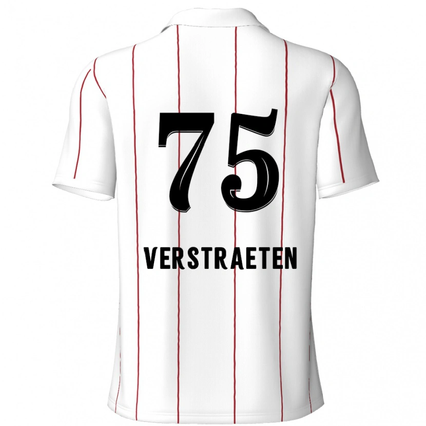 Danxen Kobiety Andreas Verstraeten #75 Biały Czarny Wyjazdowa Koszulka 2024/25 Koszulki Klubowe