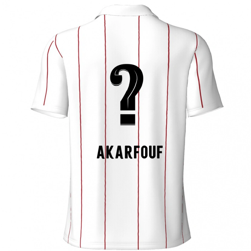 Danxen Kobiety Hamza Akarfouf #0 Biały Czarny Wyjazdowa Koszulka 2024/25 Koszulki Klubowe