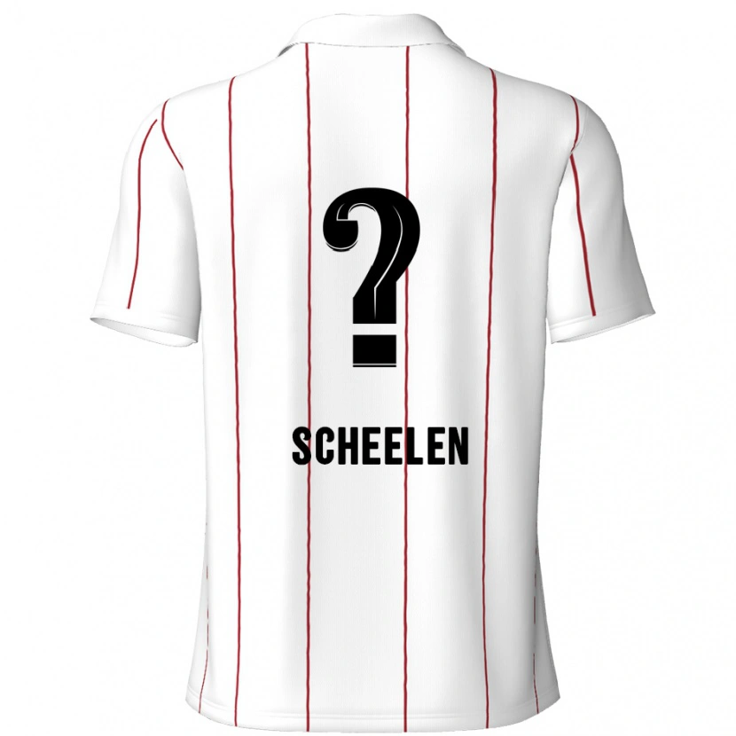 Danxen Kobiety Thijme Scheelen #0 Biały Czarny Wyjazdowa Koszulka 2024/25 Koszulki Klubowe