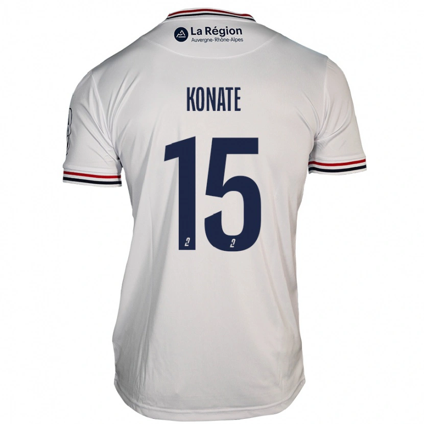 Danxen Kobiety Cheick Oumar Konaté #15 Biały Wyjazdowa Koszulka 2024/25 Koszulki Klubowe