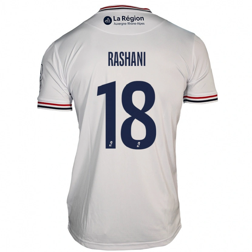 Danxen Kobiety Elbasan Rashani #18 Biały Wyjazdowa Koszulka 2024/25 Koszulki Klubowe