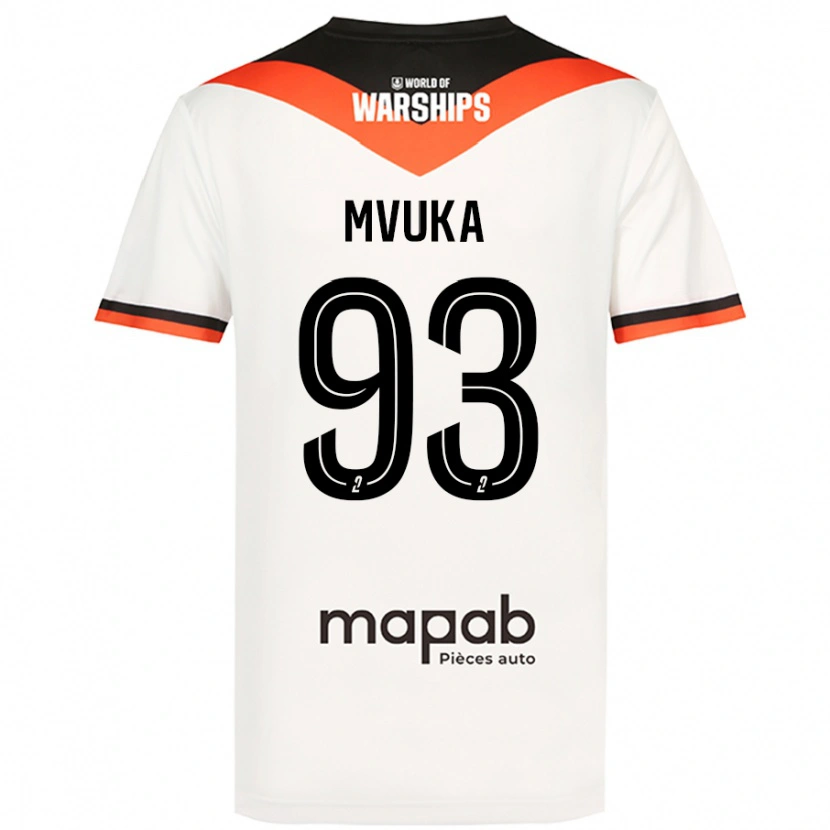 Danxen Kobiety Joel Mvuka #93 Biały Wyjazdowa Koszulka 2024/25 Koszulki Klubowe