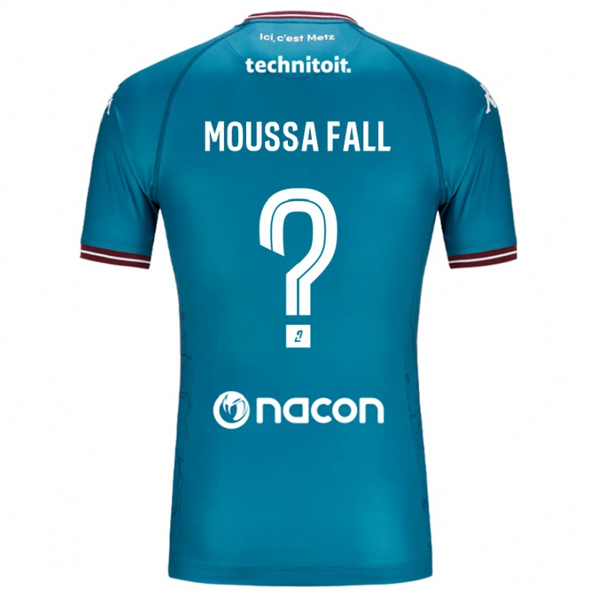 Danxen Kobiety Pape Moussa Fall #0 Niebieski Petrol Wyjazdowa Koszulka 2024/25 Koszulki Klubowe