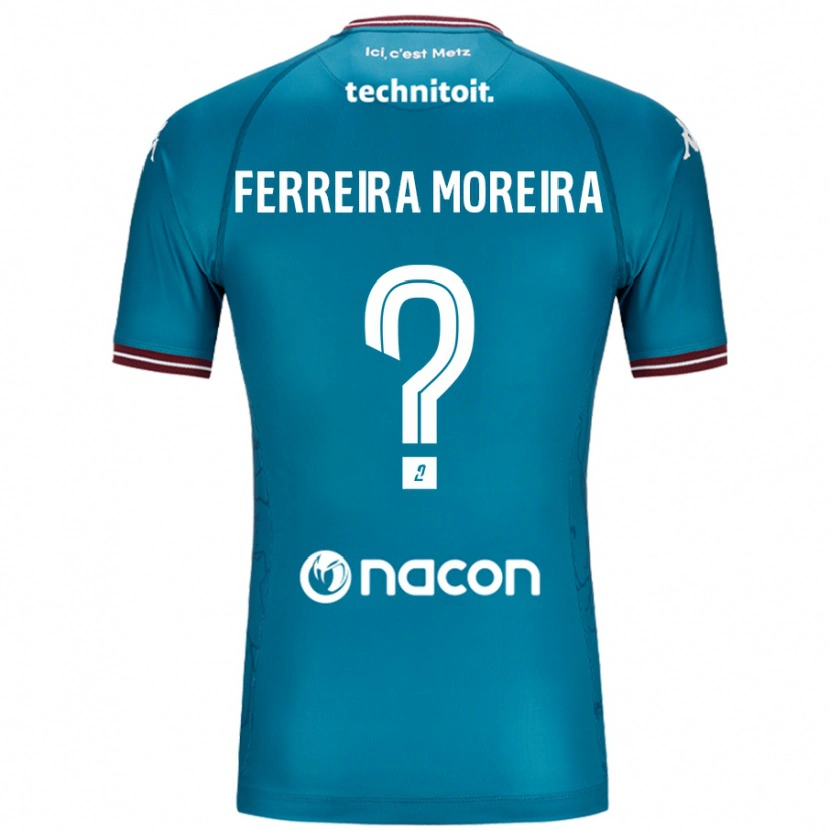 Danxen Kobiety Ruben Ferreira Moreira #0 Niebieski Petrol Wyjazdowa Koszulka 2024/25 Koszulki Klubowe