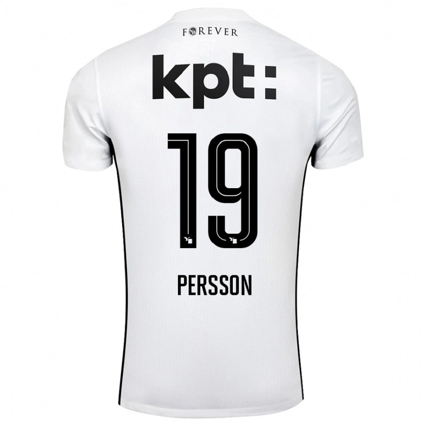 Danxen Kobiety Noah Persson #19 Biały Czarny Wyjazdowa Koszulka 2024/25 Koszulki Klubowe