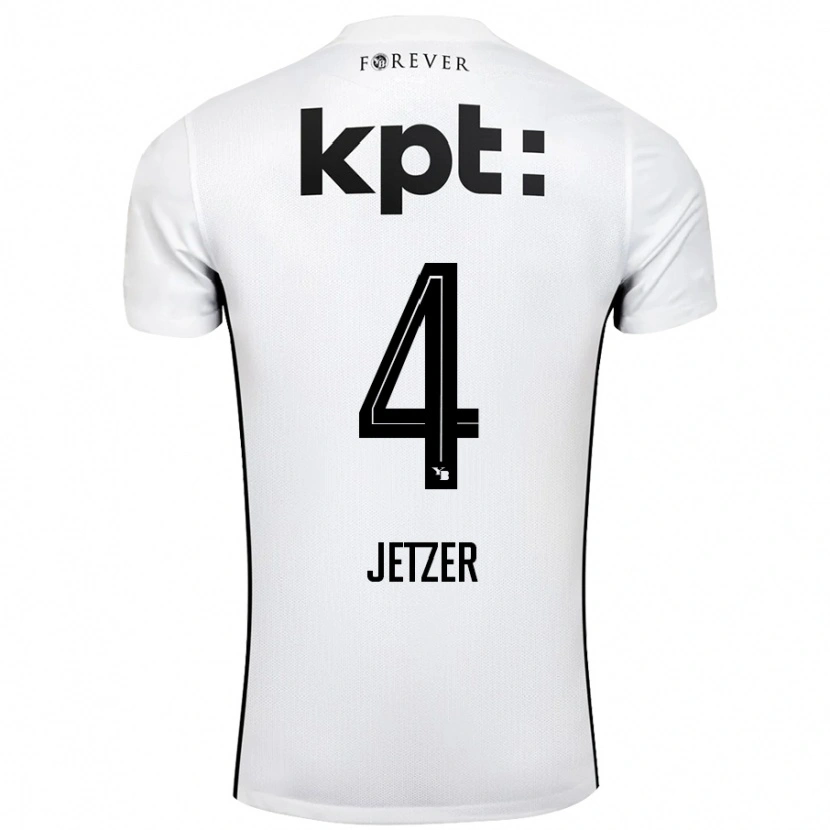 Danxen Kobiety Lorin Jetzer #4 Biały Czarny Wyjazdowa Koszulka 2024/25 Koszulki Klubowe