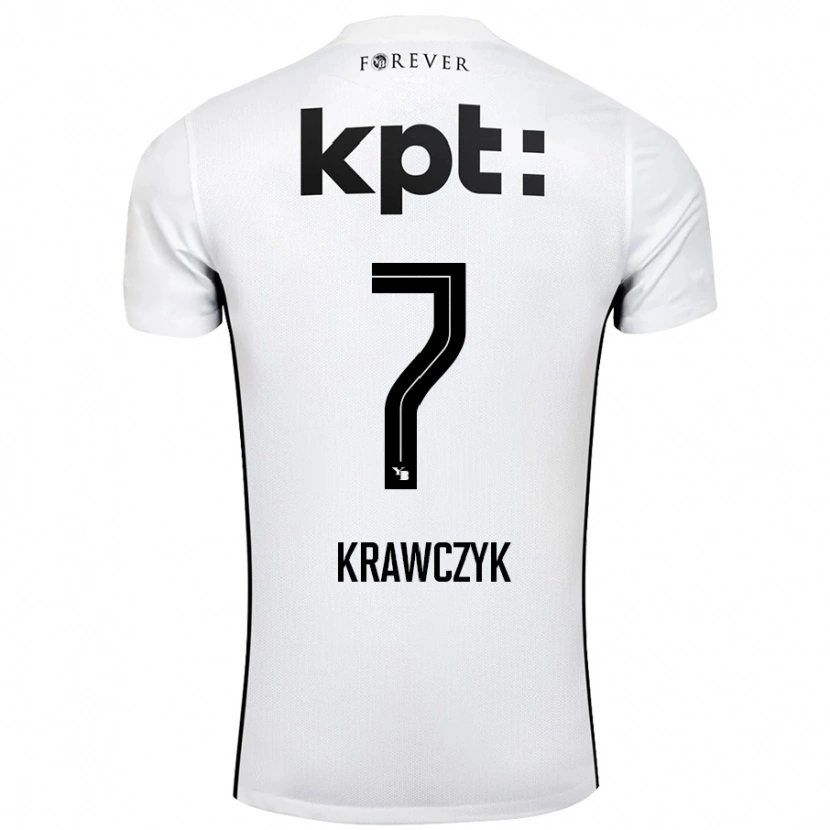 Danxen Kobiety Caroline Krawczyk #7 Biały Czarny Wyjazdowa Koszulka 2024/25 Koszulki Klubowe