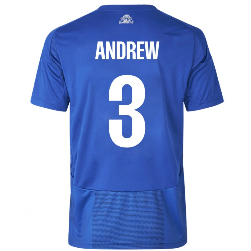 Danxen Kobiety Tristan Andrew #3 Biały Niebieski Wyjazdowa Koszulka 2024/25 Koszulki Klubowe