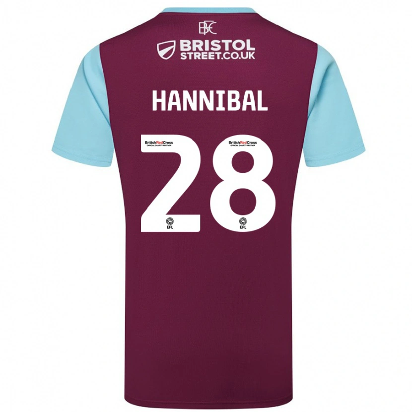 Danxen Dzieci Hannibal #28 Burgundowy Błękitny Niebo Domowa Koszulka 2024/25 Koszulki Klubowe