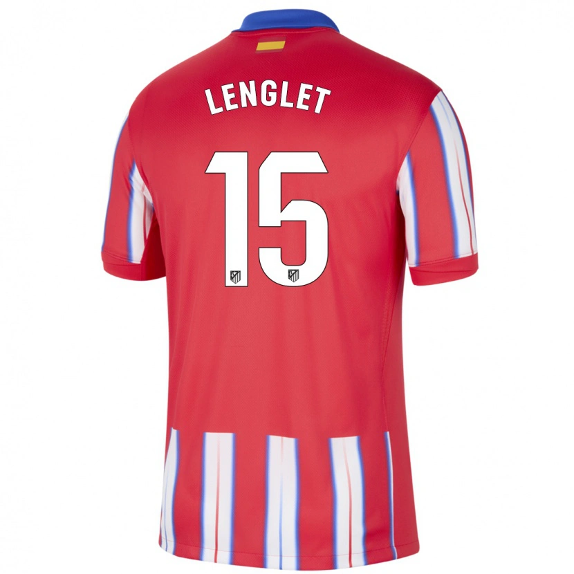 Danxen Dzieci Clément Lenglet #15 Czerwony Biały Niebieski Domowa Koszulka 2024/25 Koszulki Klubowe