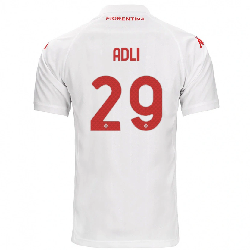 Danxen Dzieci Yacine Adli #29 Biały Wyjazdowa Koszulka 2024/25 Koszulki Klubowe