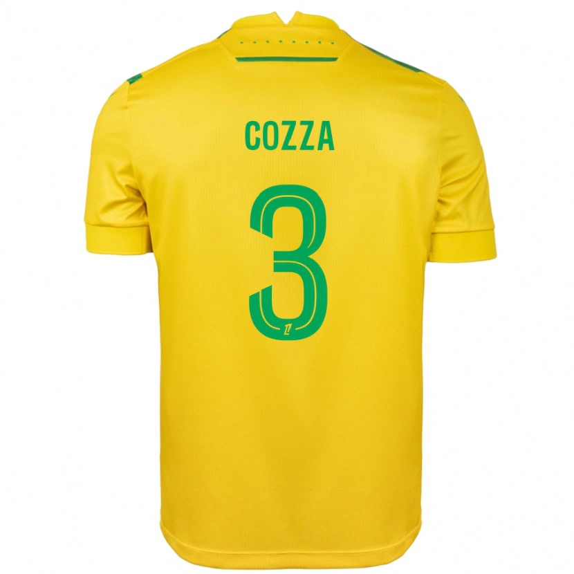 Danxen Dzieci Nicolas Cozza #3 Żółty Zielony Domowa Koszulka 2024/25 Koszulki Klubowe