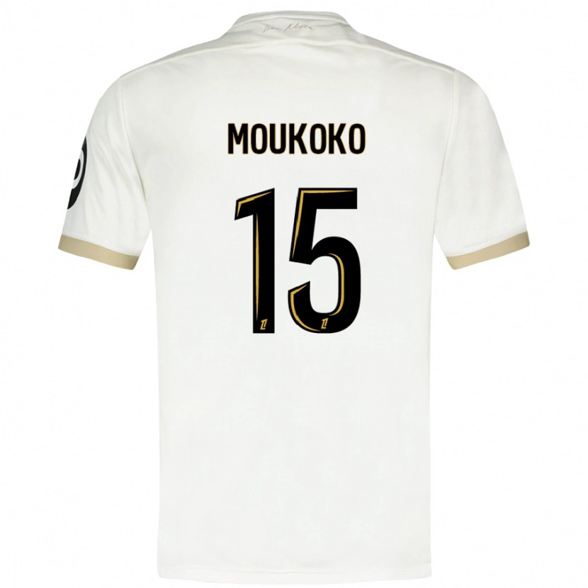 Danxen Dzieci Youssoufa Moukoko #15 Biało-Złoty Wyjazdowa Koszulka 2024/25 Koszulki Klubowe