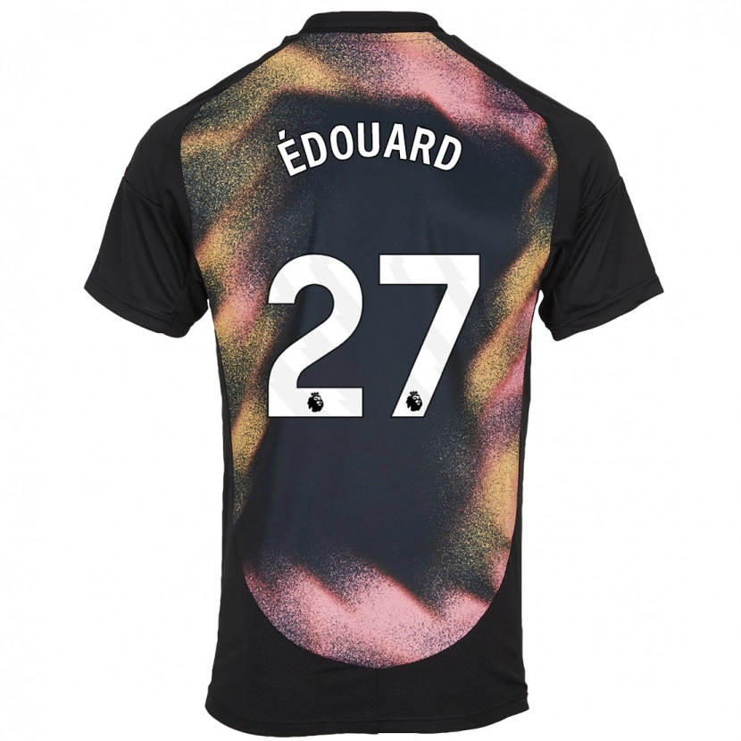 Danxen Dzieci Odsonne Edouard #27 Czarny Biały Wyjazdowa Koszulka 2024/25 Koszulki Klubowe
