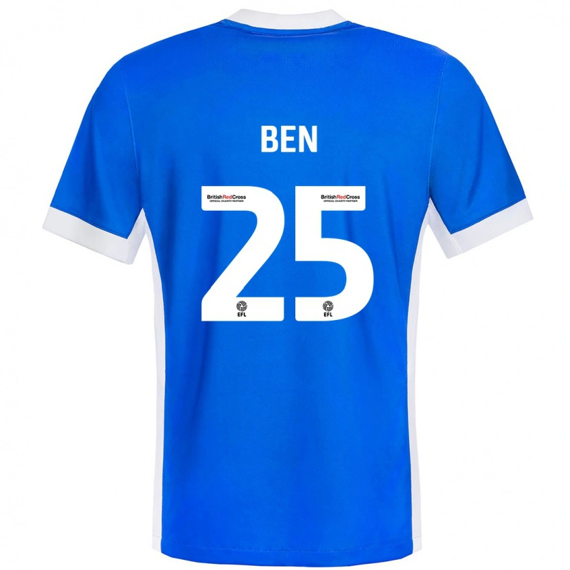 Danxen Dzieci Ben Davies #25 Niebieski Biały Domowa Koszulka 2024/25 Koszulki Klubowe
