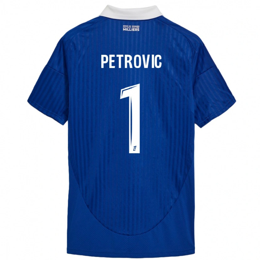 Danxen Męski Djordje Petrovic #1 Niebieski Biały Domowa Koszulka 2024/25 Koszulki Klubowe