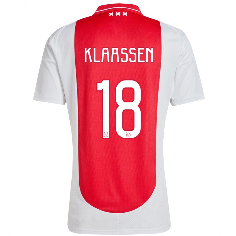 Danxen Męski Davy Klaassen #18 Czerwony Biały Domowa Koszulka 2024/25 Koszulki Klubowe