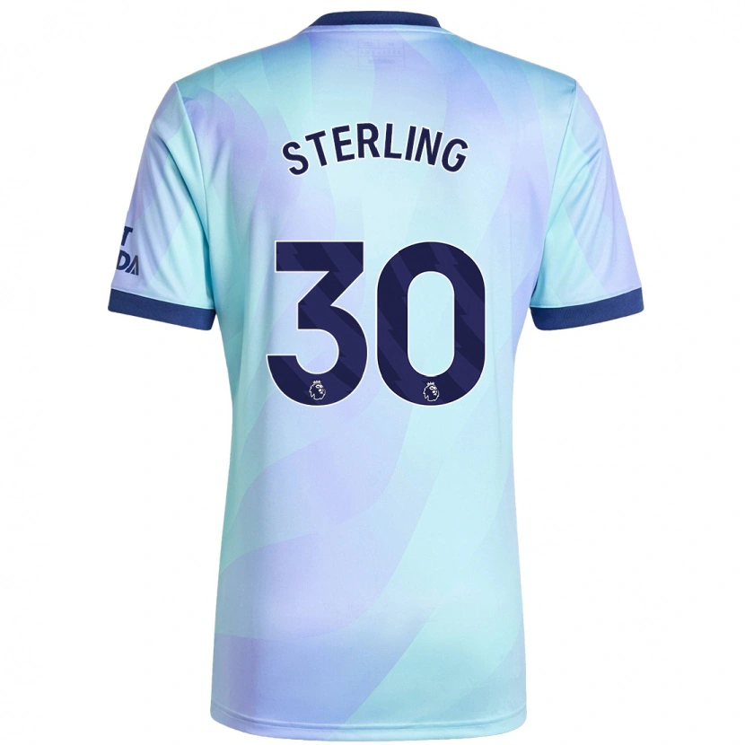 Danxen Męski Raheem Sterling #30 Aqua Trzeci Komplet Koszulka 2024/25 Koszulki Klubowe