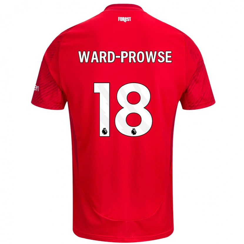 Danxen Męski James Ward-Prowse #18 Czerwony Biały Domowa Koszulka 2024/25 Koszulki Klubowe