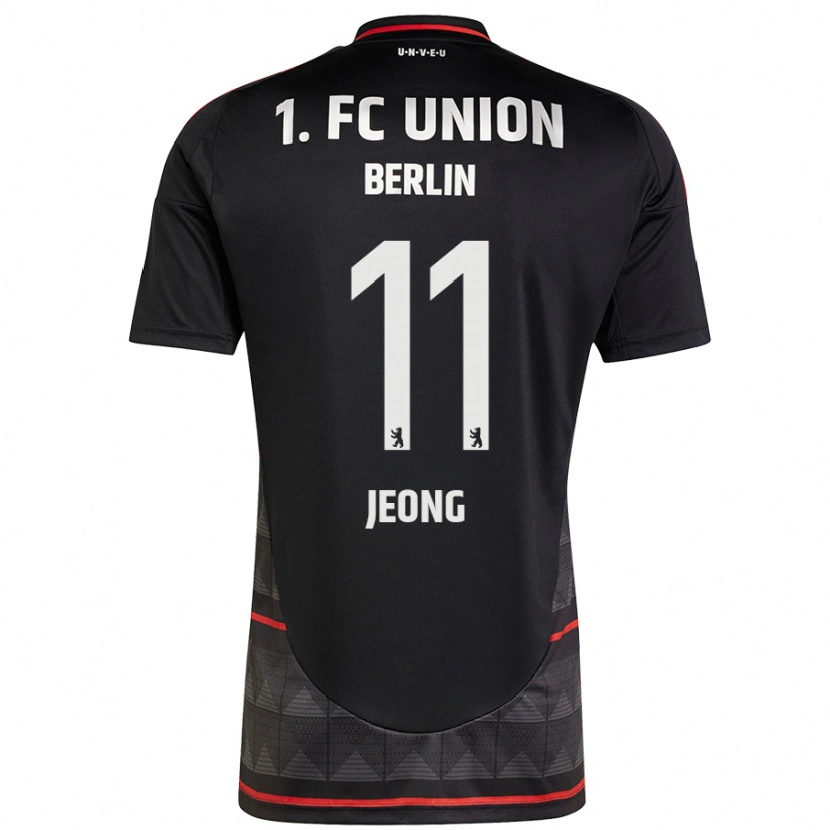 Danxen Męski Woo-Yeong Jeong #11 Czarny Wyjazdowa Koszulka 2024/25 Koszulki Klubowe