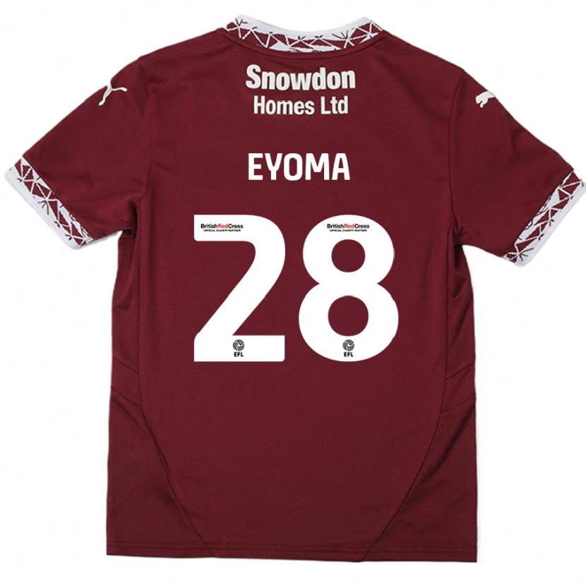 Danxen Męski Timothy Eyoma #28 Burgundowy Domowa Koszulka 2024/25 Koszulki Klubowe