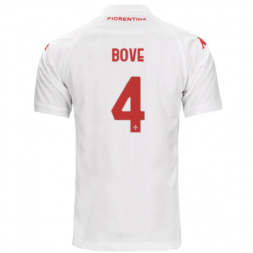 Danxen Kobiety Edoardo Bove #4 Biały Wyjazdowa Koszulka 2024/25 Koszulki Klubowe