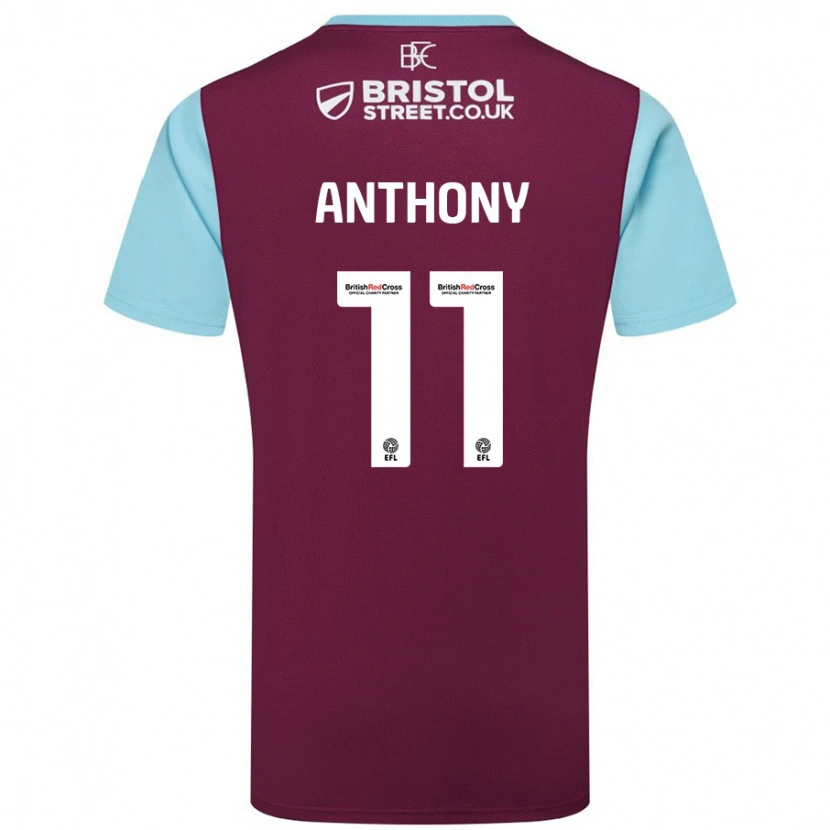 Danxen Kobiety Jaidon Anthony #11 Burgundowy Błękitny Niebo Domowa Koszulka 2024/25 Koszulki Klubowe