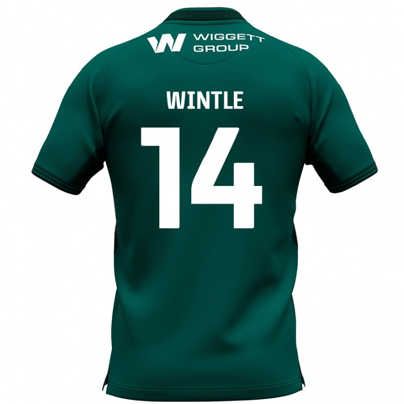Danxen Kobiety Ryan Wintle #14 Zielony Wyjazdowa Koszulka 2024/25 Koszulki Klubowe