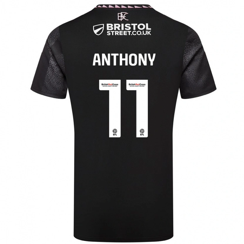 Danxen Kobiety Jaidon Anthony #11 Czarny Wyjazdowa Koszulka 2024/25 Koszulki Klubowe