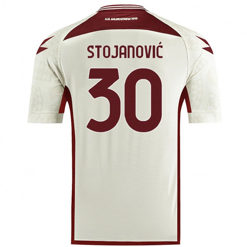 Danxen Kobiety Petar Stojanović #30 Kolor Kremowy Wyjazdowa Koszulka 2024/25 Koszulki Klubowe